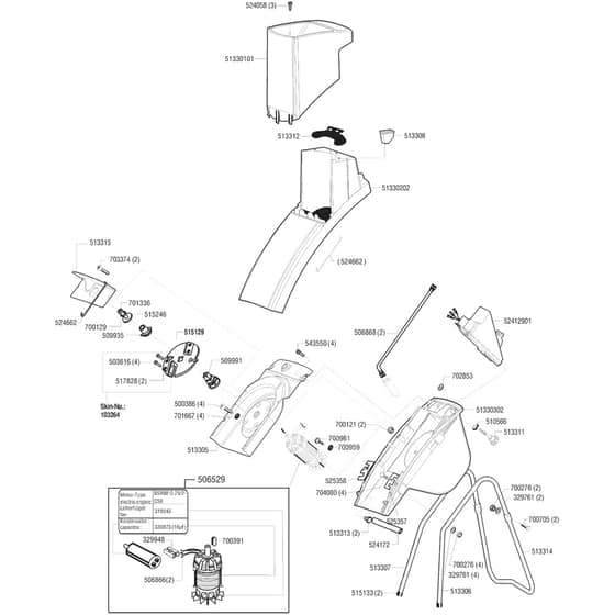 AL-KO New Tec 1300 - 117703 - Main Assembly: 10.1998 - 10.1999