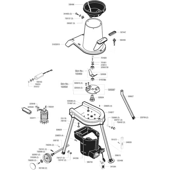 AL-KO H1300 S - 117731 - Main Assembly
