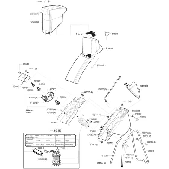 AL-KO New Tec 1300 - 117881 - Main Assembly: from 10.1999
