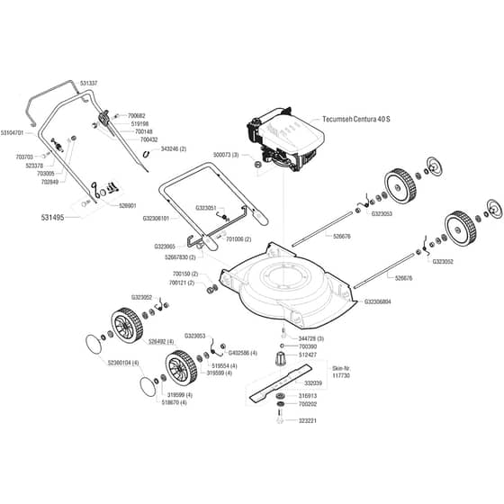 AL-KO Classic Bio 46 - 117930 - Main Assembly