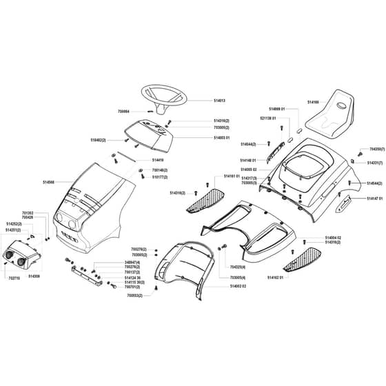 AL-KO Powerline RT14-85 HD - 117997 - Body Work And Seat: 2.2000 - 2.2001