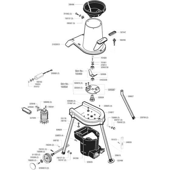 AL-KO H1500 S - 118004 - Main Assembly: 11.1998 - 4.2001