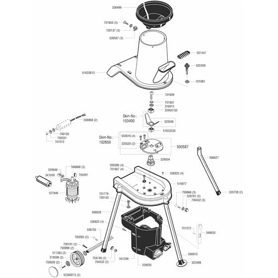 AL-KO H1500 S - 118004 - Main Assembly: 11.2002 - 2.2005