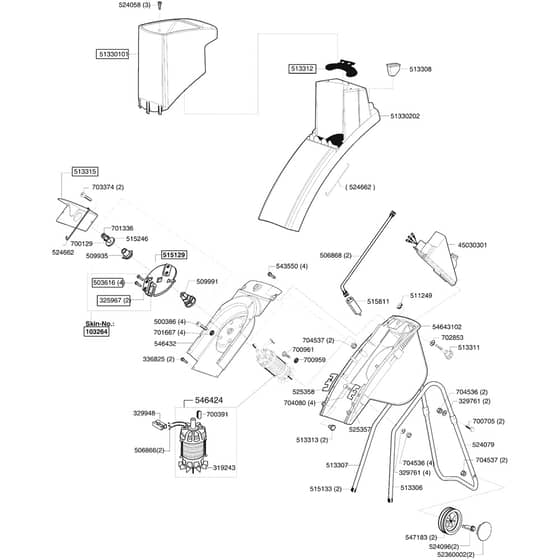 AL-KO New Tec 2400 R - 118027 - Main Assembly: from 2.2004