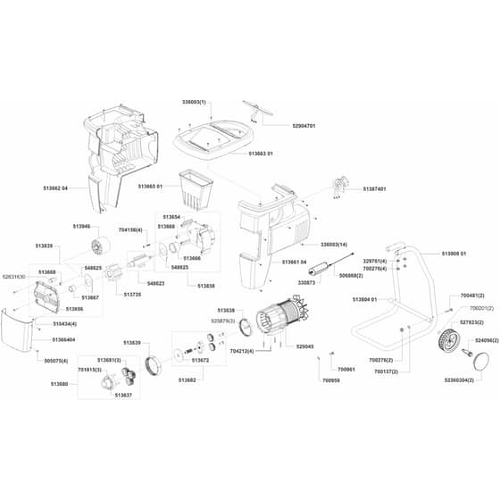 AL-KO Silent Power 40 - 118029 - Main Assembly: from 1.2001