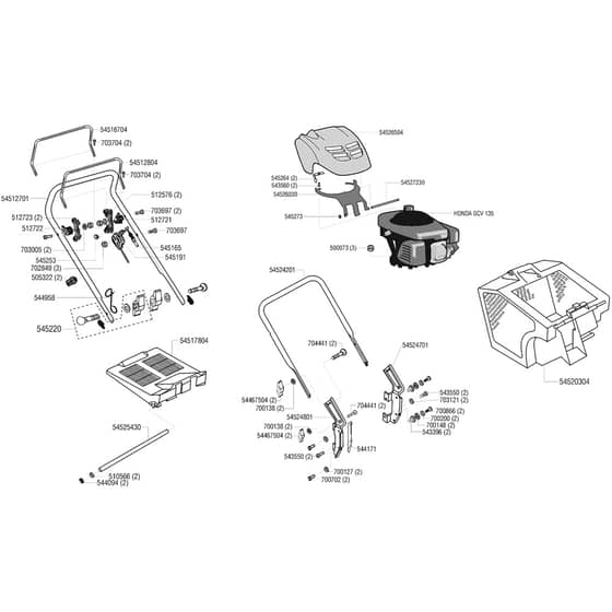 AL-KO Premium Bio 42 BR - 118049 - Handle And Collector: 1.2000 - 9.2000