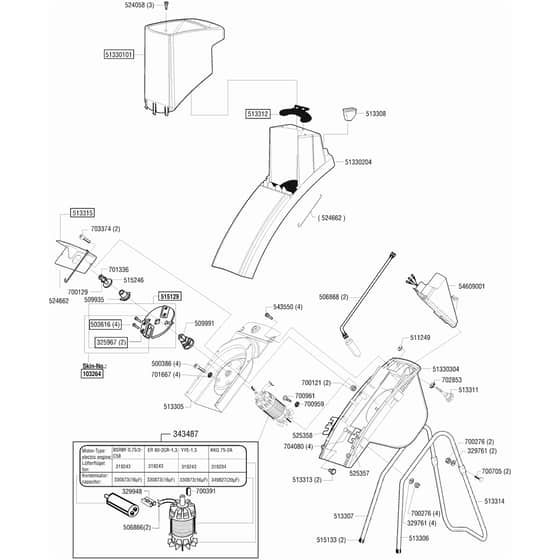 AL-KO New Tec 1400 EASYAR - 118058 - Main Assembly: from 9.2001