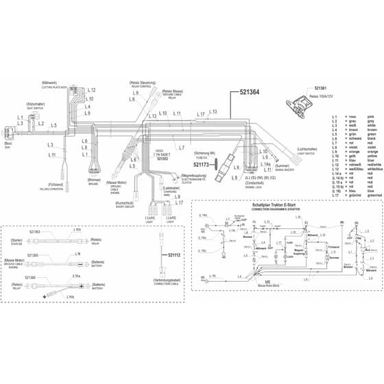 AL-KO Powerline T17-102 HD - 118075 - Wiring Loom: 2.2001 - 10.2001