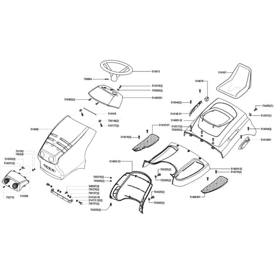 AL-KO T13-102 HVC - 118121 - Body Work And Seat: 2.2000 - 2.2001