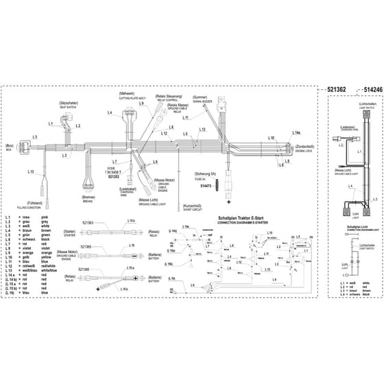 AL-KO Comfort T800 SA - 118136 - Wiring Loom 1: 1.2000 - 1.2001