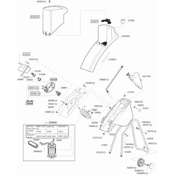 AL-KO Eco 1600 - 118177 - Main Assembly: from 9.2002