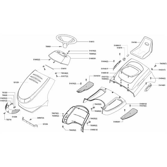 AL-KO Concord T13-102 SP - 118179 - Body Work And Seat: 2.2001 - 1.2002