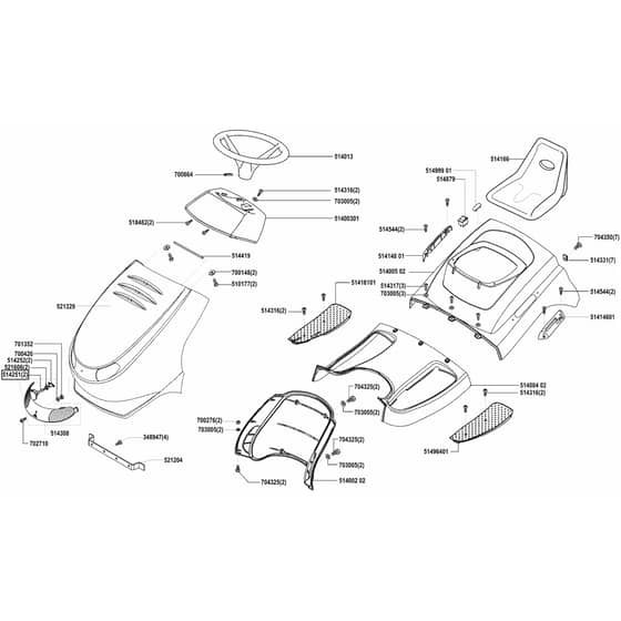 AL-KO Concord T13-102 SP - 118179 - Body Work And Seat: from 1.2002