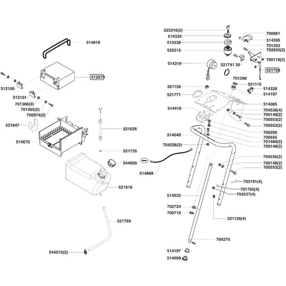 AL-KO Concord T20-102 HD - 118226 - Fuel Tank And Battery: from 6.2004