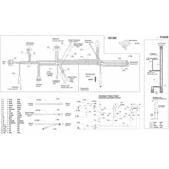 AL-KO Concord T14-85 - 118244 - Wiring Loom 1: 6.2002 - 10.2004