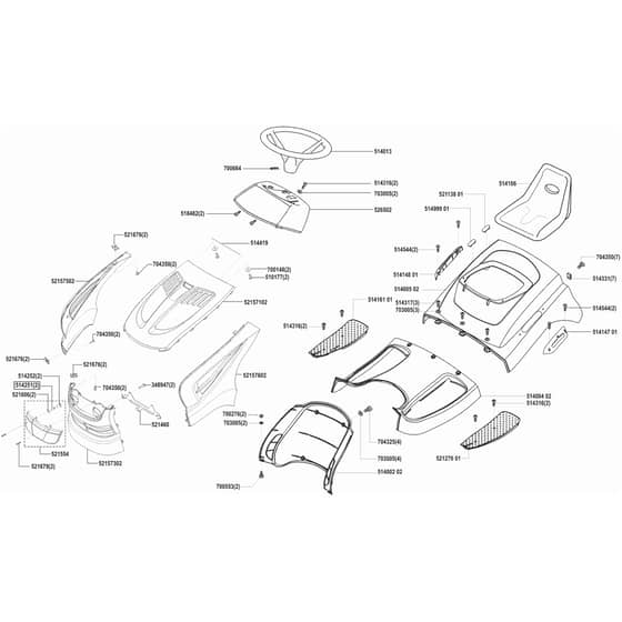 AL-KO Concord T14-85 HD - 118245 - Body Work And Seat: 6.2002 - 9.2002