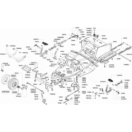 AL-KO Concord T14-85 HD - 118245 - Chassis: before 3.2002