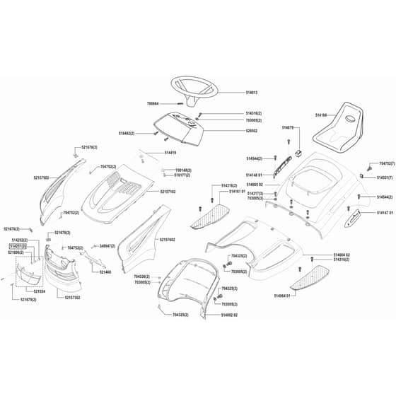 AL-KO Concord T18-102 - 118248 - Body Work And Seat: from 10.2002