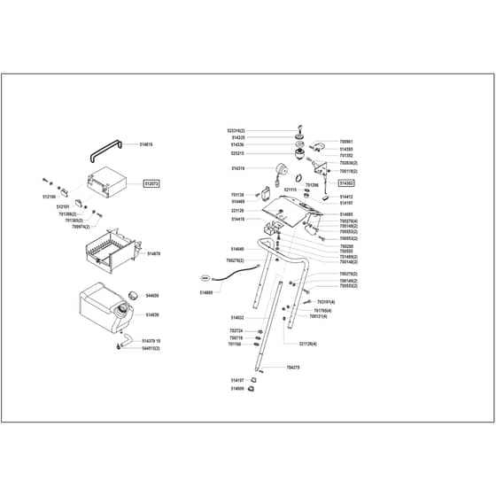 AL-KO Comfort T10 - 118264 - Fuel Tank And Battery: 12.2001 - 2.2002