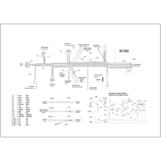 AL-KO Comfort T10 - 118264 - Wiring Loom 1: 12.2001 - 2.2002
