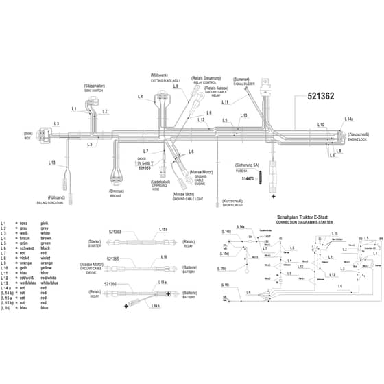 AL-KO Comfort T10 - 118264 - Wiring Loom 1: from 2.2002