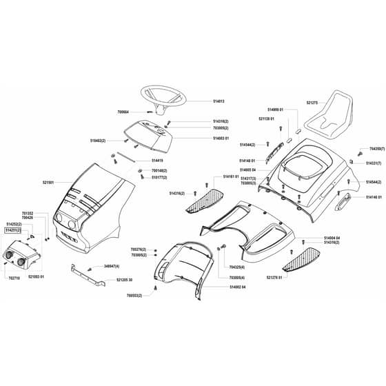 AL-KO Comfort T850 - 118279 - Body Work And Seat: before 2.2002