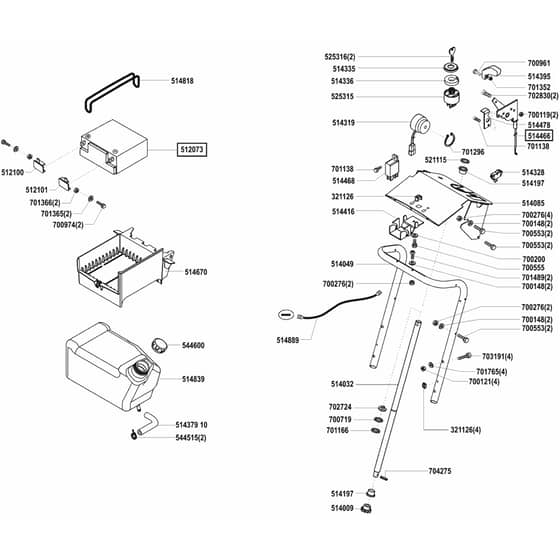 AL-KO Comfort T900 - 118289 - Fuel Tank And Battery: from 1.2002