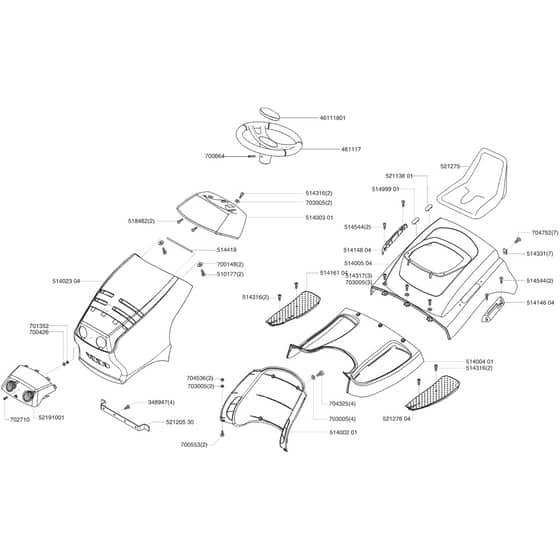 AL-KO Comfort T750 - 118328 - Body Work And Seat: 4.2004 - 10.2004