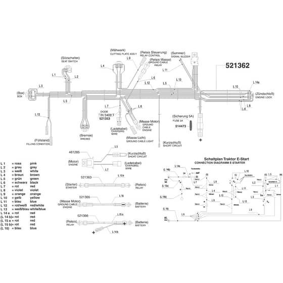 AL-KO Comfort T750 - 118328 - Wiring Loom 1: 10.2204 - 6.2005