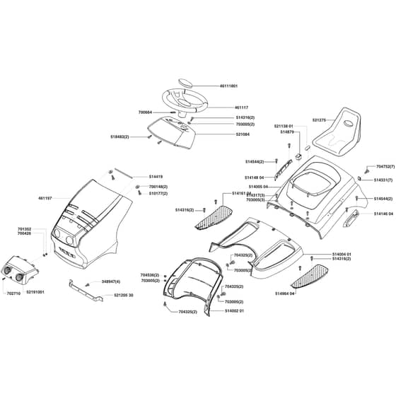 AL-KO Comfort T1000 - 118329 - Body Work And Seat: 12.2004 - 6.2005