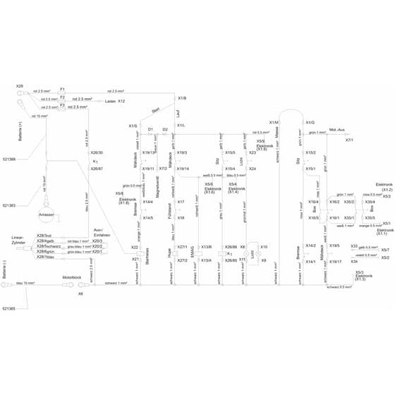 AL-KO T18-102 HDE Lux HVC - 118348 - Wiring Loom 2: 9.2002 - 2.2006