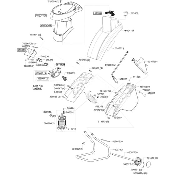 AL-KO Power Slider 2000R - 118358 - Main Assembly: from 1.2004