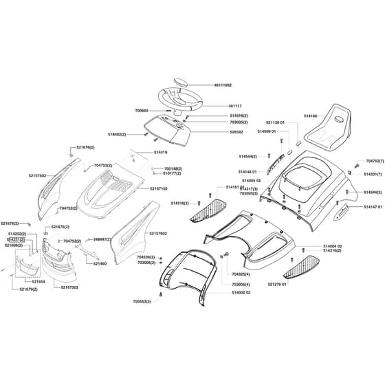 AL-KO Powerline T13-82 HD - 118505 - Body Work And Seat: 10.2003 - 4.2004