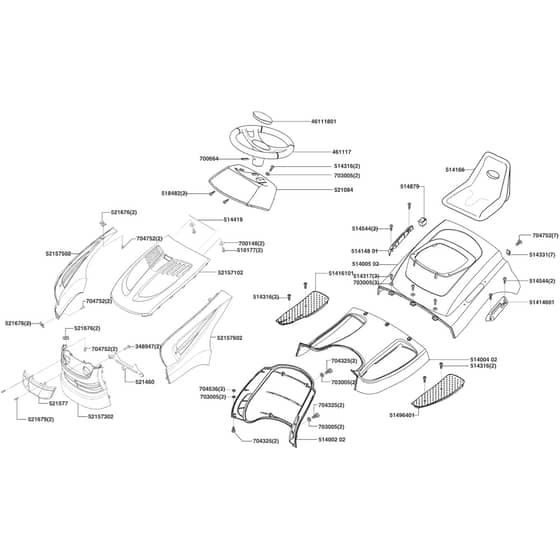 AL-KO Powerline T13-102 SP - 118506 - Body Work And Seat: 4.2004 - 6.2005