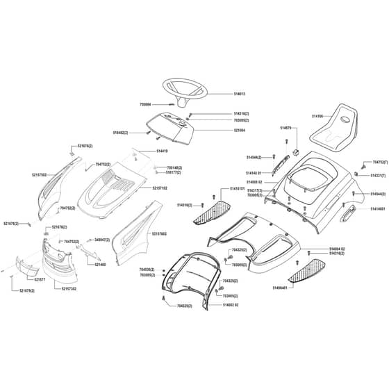 AL-KO Powerline T13-102 SP - 118506 - Body Work And Seat: 9.2003 - 4.2004