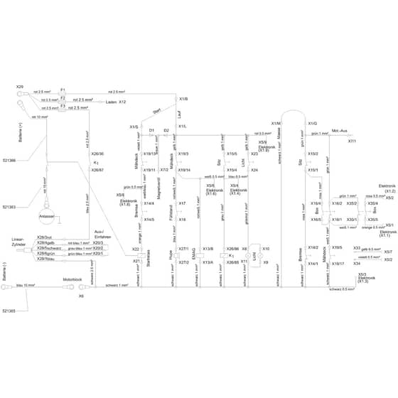 AL-KO Powerline T15-102 - 118507 - Wiring Loom 2: 10.2003 - 4.2004