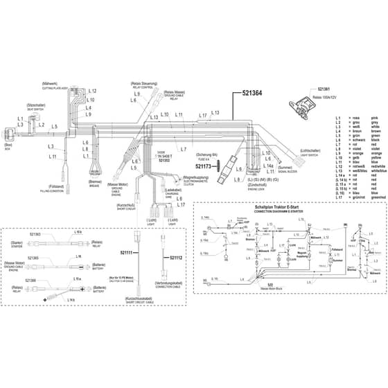 AL-KO Powerline T13-102 SP-H - 118520 - Wiring Loom: 9.2003 - 4.2004