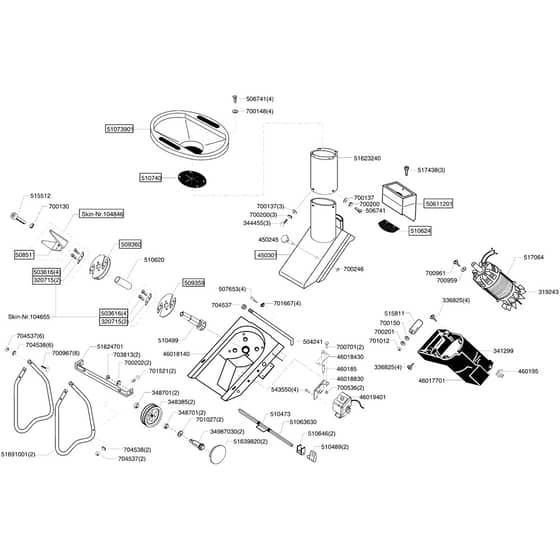 AL-KO TCS 2500 - 220 - 118521 - Main Assembly: from 9.2009