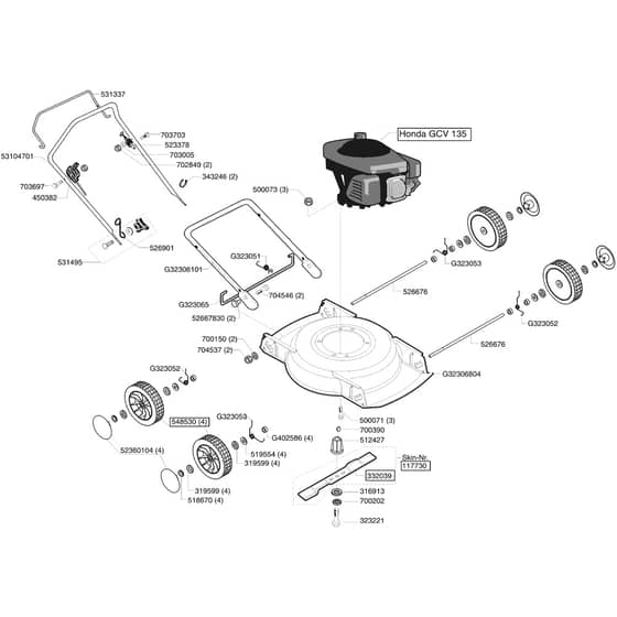 AL-KO Sunline 460 Bio Lux - 118559 - Main Assembly: 11.2003 - 4.2004