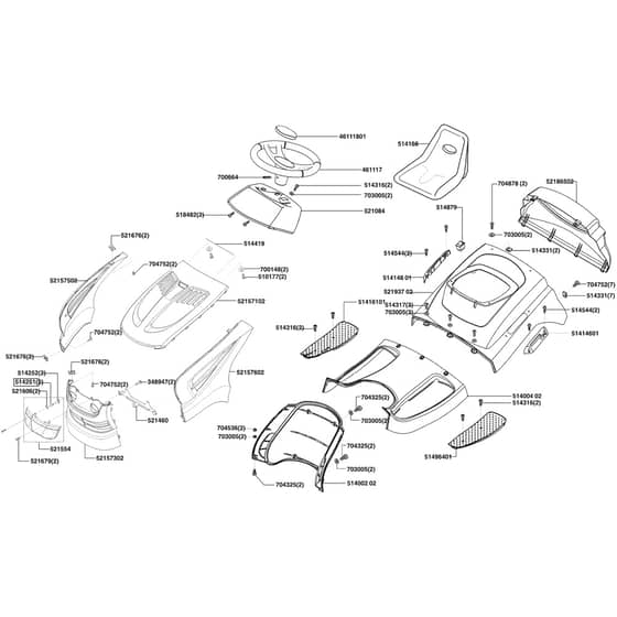 AL-KO Powerline T15-102 S - 118602 - Body Work And Seat
