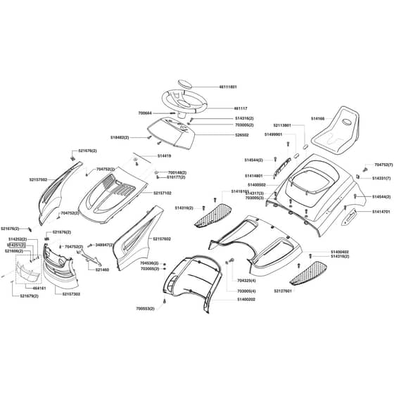 AL-KO Powerline T13-82 HD - 118619 - Body Work And Seat: 9.2007 - 11.2008