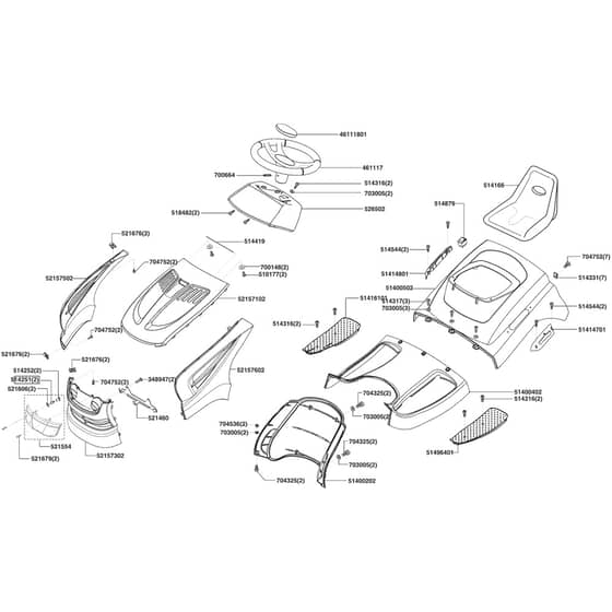 AL-KO Powerline T15-102 HD - 118620 - Body Work And Seat: from 7.2005