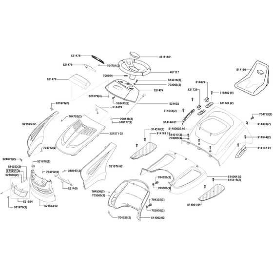 AL-KO Powerline T20-102 HDE - 118624 - Body Work And Seat: 10.2004 - 8.2005
