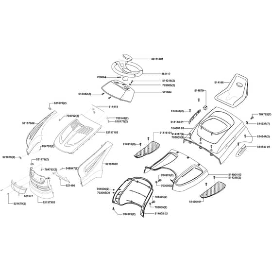 AL-KO Powerline T13-102 SP-H - 118626 - Body Work And Seat: 10.2004 - 6.2005