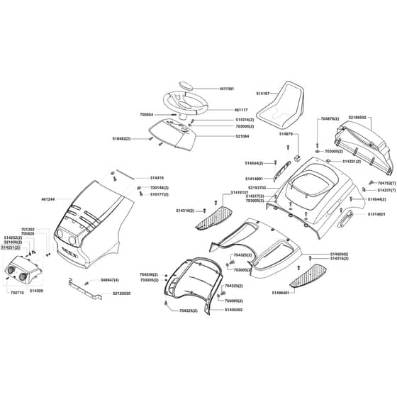 AL-KO Powerline T13-102 S Bio-Combi - 118644 - Body Work And Seat: from 4.2006