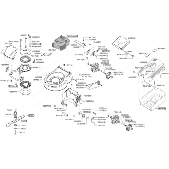 AL-KO Powerline 4700 - 118649 - Main Assembly: from 11.2005