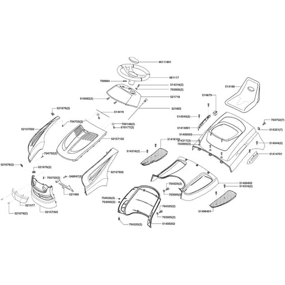 AL-KO Powerline T17-102 SP-H V2 - 118710 - Body Work And Seat: from 6.2005