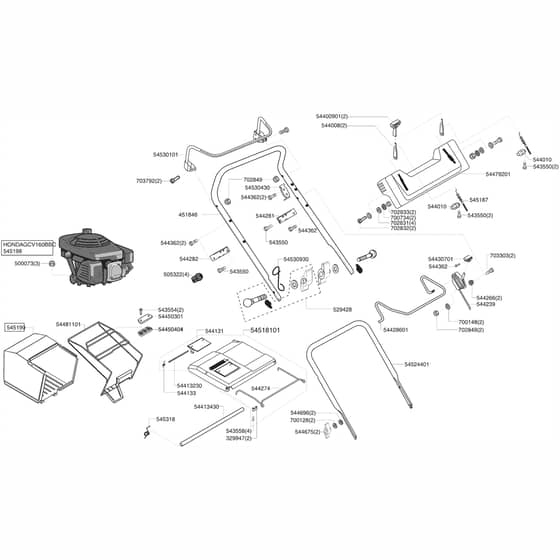 AL-KO Easy-Mow 5300 PRO - 118805 - Handle And Collector: from 9.2006