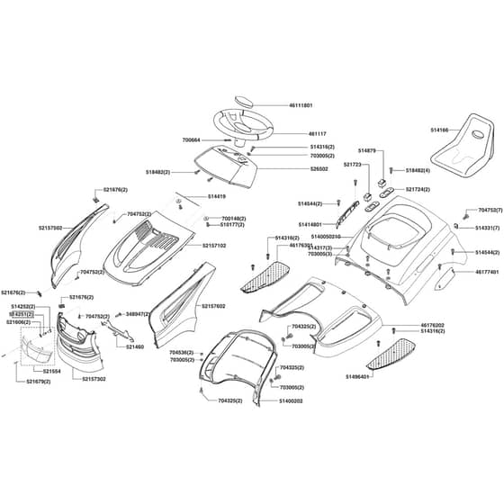 AL-KO T15-92 HDE Powerline - 118864 - Body Work And Seat: 8.2006 - 8.2007