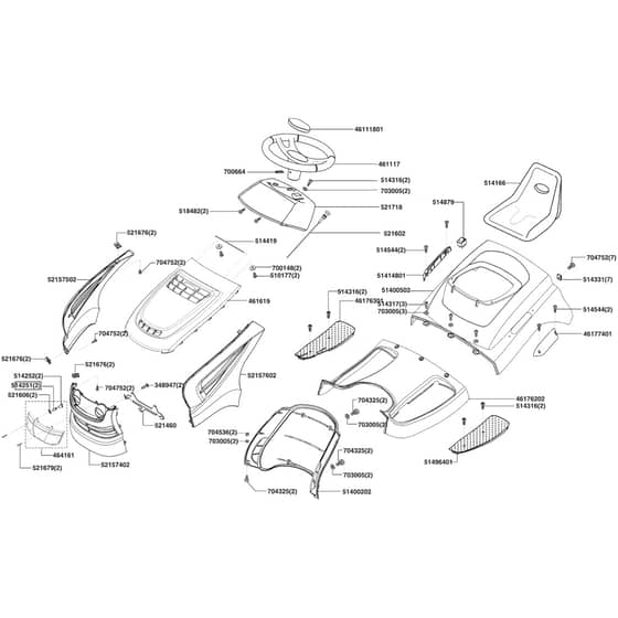 AL-KO Powerline T16-102 HDH - 118868 - Body Work And Seat: 10.2007 - 11.2007
